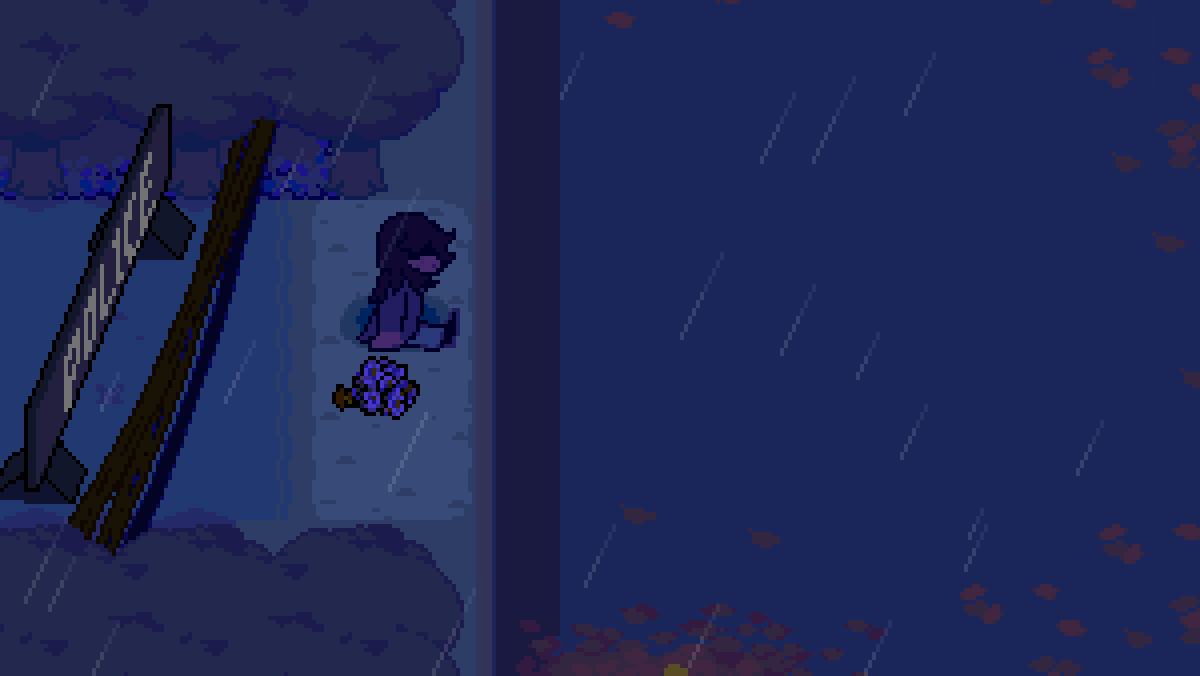 spookiriver's tweet photo. The girl, alone in deepest dark.
#deltarune https://t.co/Esyj8Io3dW