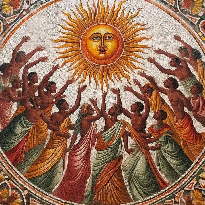 africanae9732's tweet photo. Ancient North Africans worshipping the sun deity Ra! https://t.co/6A2DD1OdsG