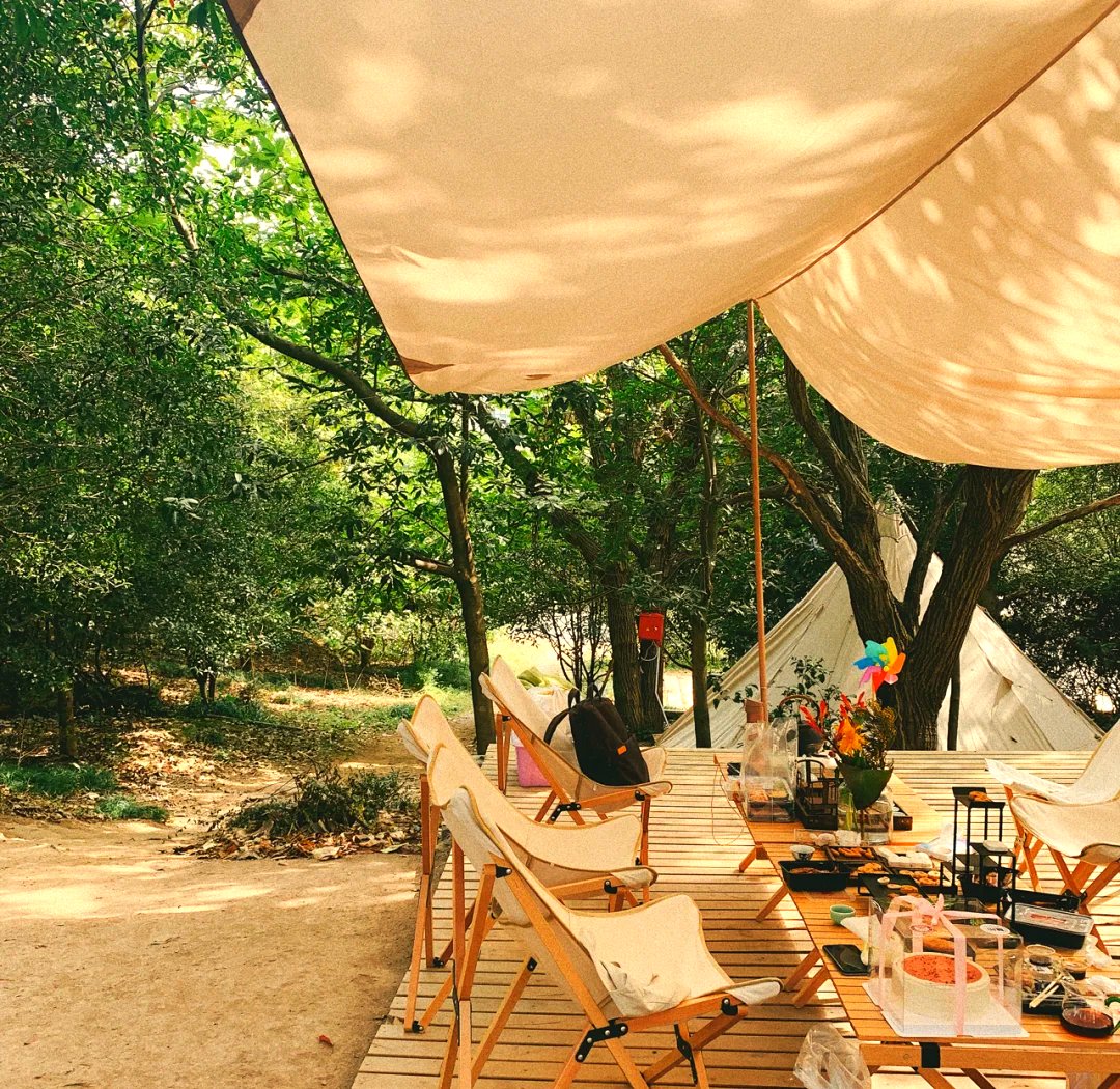 Praepasan's tweet photo. Woke up to golden sunlight filtering through pine trees, the scent of campfire coffee lingering, and crickets humming a lullaby in the distance. This is the kind of slow, cozy magic that makes camping feel like coming home. https://t.co/Jid6QAD6Pz