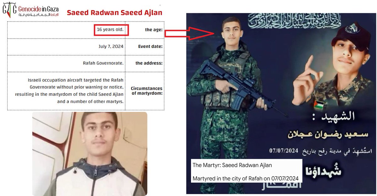 Aizenberg55's tweet photo. Many claiming to care about Gazan children are posting that Israel admitted to killing Hind Rajab. It did not. Meanwhile these supposed “humanitarians” remain silent about the growing number of proven child soldiers exploited by Hamas &amp; PIJ, an estimated 2,000 killed in combat. https://t.co/BG0RlklVZ8