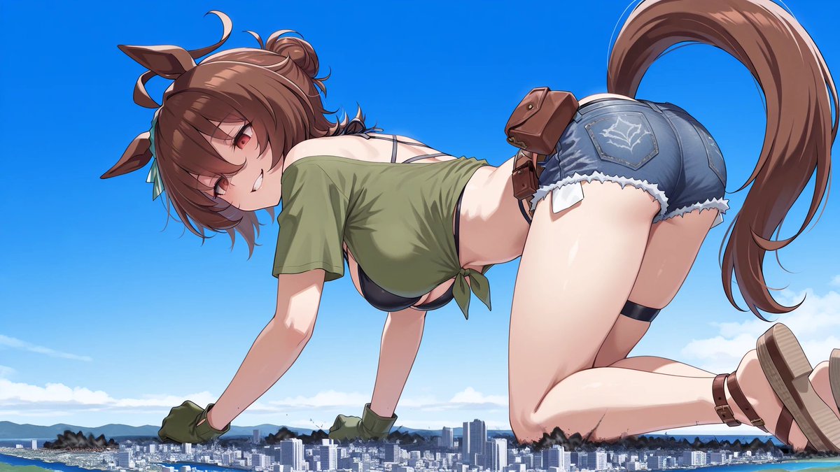 kazami03414172's tweet photo. アグネスタキオン（ウマ娘）
https://t.co/I3G4mI1ePc

#giantess 
#巨大娘 
#サイズフェチ 
#sizetwitter https://t.co/5BSfMFwyja