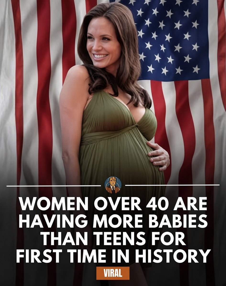 MarioNawfal's tweet photo. 🇺🇸 For the first time ever in America, women over 40 are having more babies than teenagers.

Teen pregnancies keep crashing, most likely due to better education, easier access to birth control, and way less pressure to start young.  

Meanwhile more women are waiting, as they put their careers and money first, and as fertility tech (IVF, egg freezing, the whole toolkit) is making it possible in ways that used to feel impossible.

The old “have kids by 25” script? Forget it, things are different now.

Source: Psychological (IG) / Writer: Val