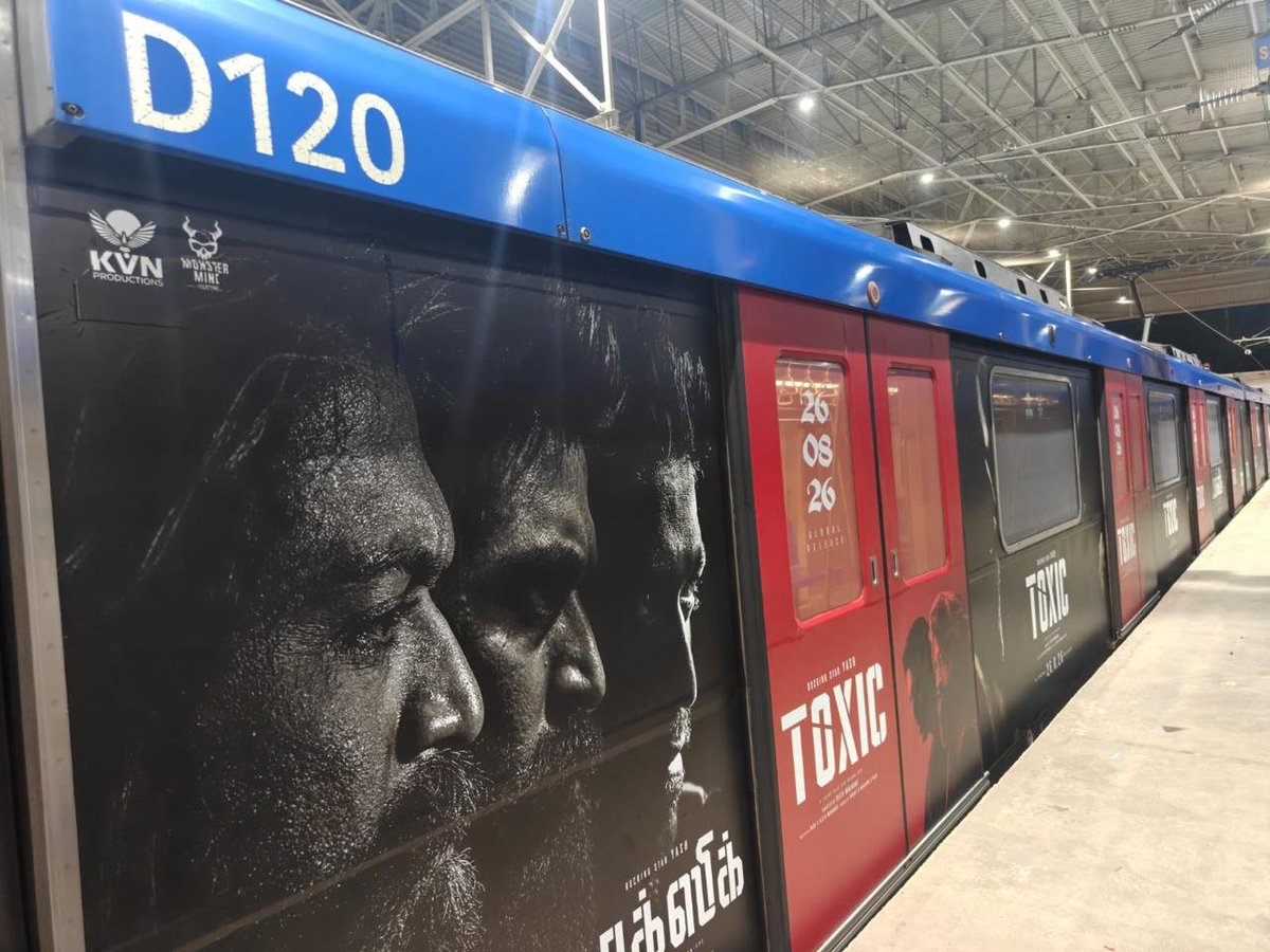 MNVGowda's tweet photo. Chennai Metro🔥❤️‍🔥

#Toxic #ToxicTheMovie #Yash #YashBoss https://t.co/hiFFhYvsQo