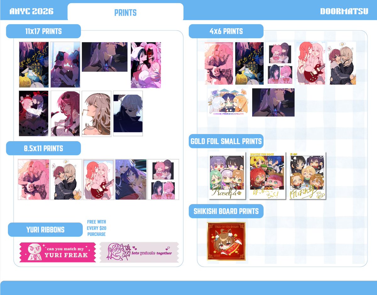doormatsu's tweet photo. Catalog for #anyc2026
I'll be at G-29... with bunch of girls band and kafstel stuff :3 https://t.co/KK0pfIZ5GP