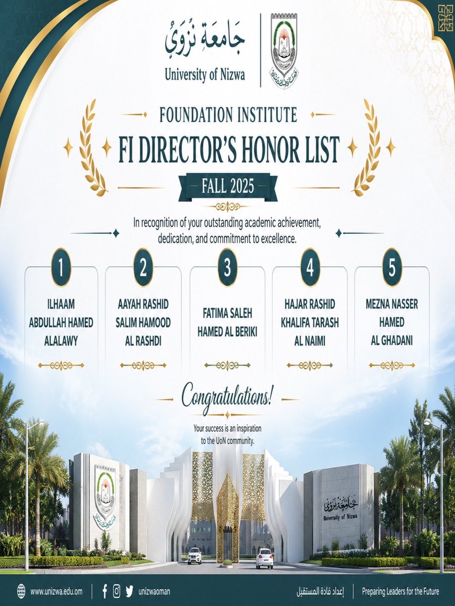 Foundation_uon_'s tweet photo. Celebrating Excellence at the Foundation Institute. ✨

Congratulations to our outstanding students on being named to the Fl Director's Honor List for Fall 2025.

Your dedication and academic achievement are truly inspiring.

We are proud of vou! 🤍 https://t.co/Opufxx4OFA