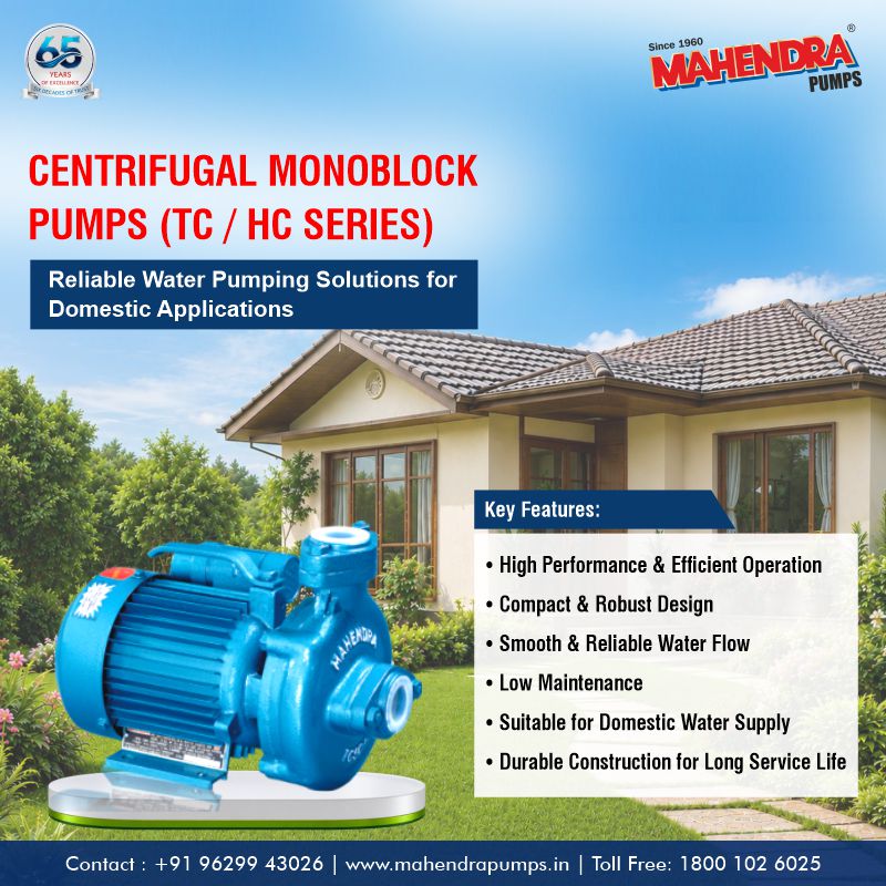 Mahendrapump's tweet photo. Power your home with uninterrupted water supply using Mahendra Pumps (TC / HC Series). https://t.co/mbKwxoXCzn