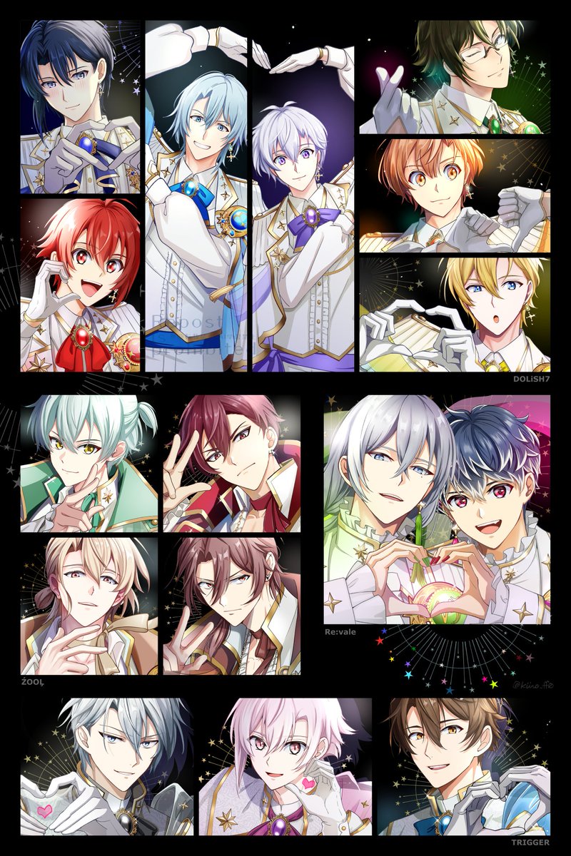 kiiro_ff0's tweet photo. 11周年おめでとうございます✨
いつも、ありがとうございます🥰

去年のお誕生日に、こつこつ描いた１６人です（再掲） https://t.co/d3TSxFUcar