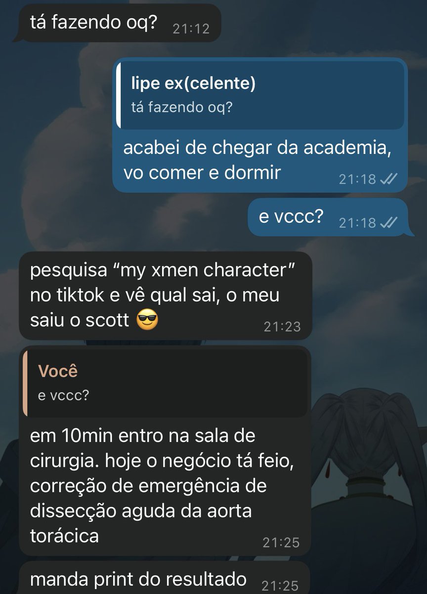 lougabrielaa's tweet photo. 10min antes da cirurgia teu médico tá fazendo oq? vendo quem ele é dos x-men https://t.co/9QYz4YRE1B