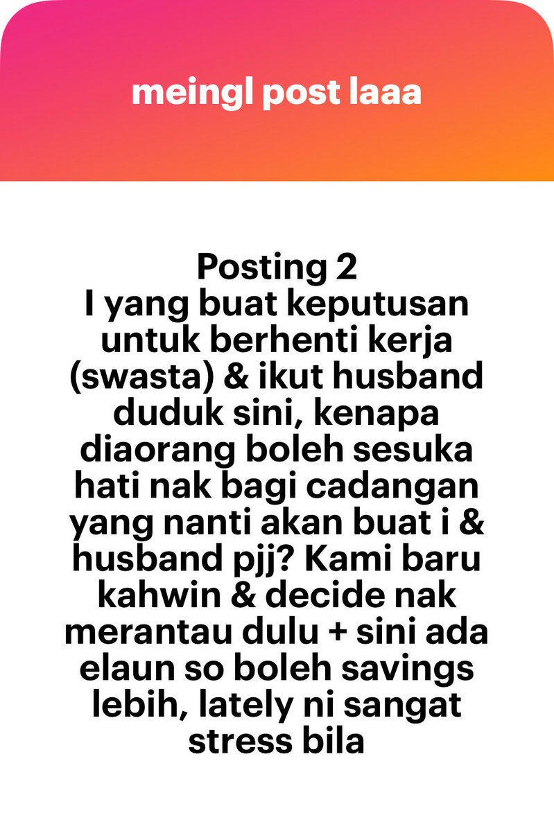 meinmokhtar's tweet photo. Buat keras ja anon. Hope dapat sekolah dekat dengan tempat suami https://t.co/uEE8ZiVukQ