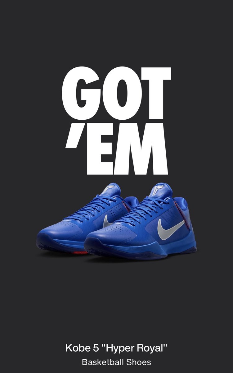 effy2saints's tweet photo. Forgot to post my SNKRS DUB! #SNKRS #Kobe5 #Nike #GotEm #SneakerHead #KobeBryant #Kobes https://t.co/aUZiMnKwy7