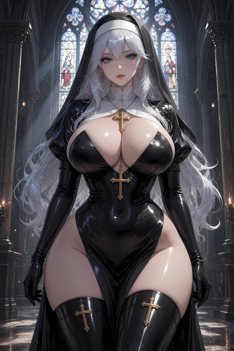 undefined_g_s's tweet photo. [UNDEFINED: Zophy] ⛪🖤🔥
#Sister #LatexHighLeg

Sister Zophy is forced by the priest in church to wear a blasphemous latex high-leg.

#UNDEFINED #Zophy #修女 #高叉乳胶 #背徳 #教会 #诱惑 #AI美女 https://t.co/hiDL0DO1jF