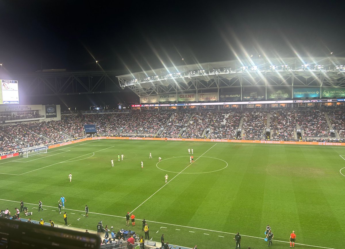 phlsoccernow's tweet photo. As expected, the Union are out for the second half, but Miami are taking their time. Well over the 15 mins. Crazy this keeps happening with no repercussions https://t.co/oGE9rsbjMs