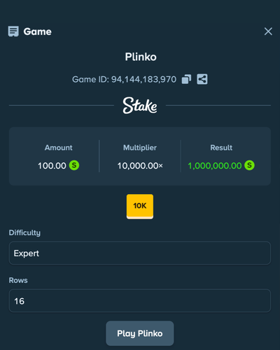 StakeUsa's tweet photo. Someone just turned 100 SC into 1,000,000 SC 🤯 https://t.co/4IRwTyrb8w