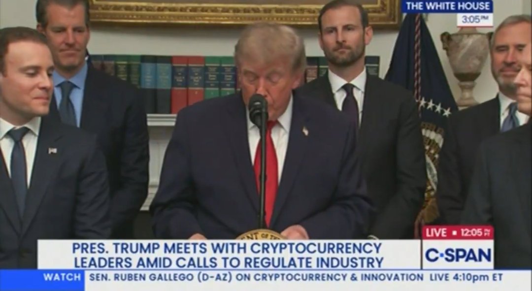 RogerLutey0's tweet photo. "That... thing. That little thing that's happening out there"

The thing he can't remember the name of is "crypto" and it's the reason for this entire presser. https://t.co/XhykaQRAiP