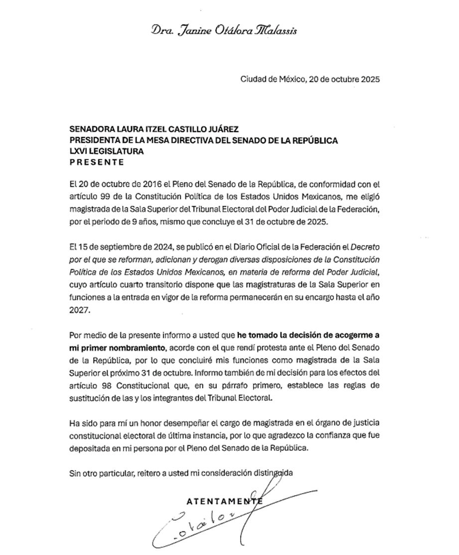 lsalgador's tweet photo. En la historia reciente de la integración de la Sala Superior del @TEPJF_informa podemos ver un caso de respeto al marco constitucional y otro totalmente distinto.

La Doctora Otálora demostró estar a la altura, la magistrada Soto demostró el nulo respeto al marco constitucional, presentando el cierre de un ciclo como fundamento de su renuncia.