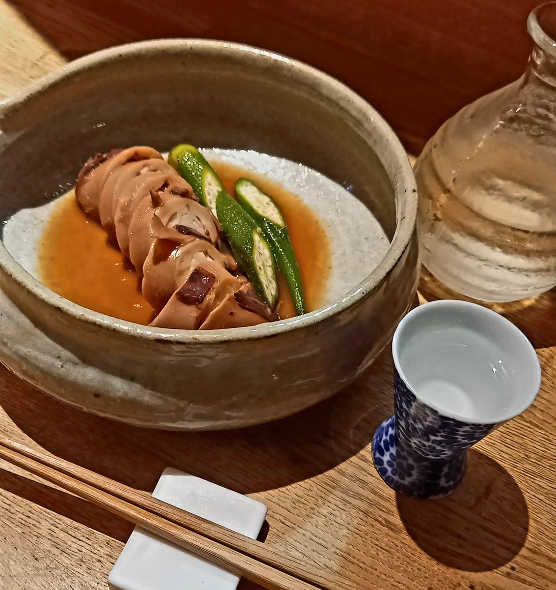 barononbey's tweet photo. 佐島だるま烏賊煮付けを秋田純米『ど辛』で戴く☆ https://t.co/32mCRGBupX