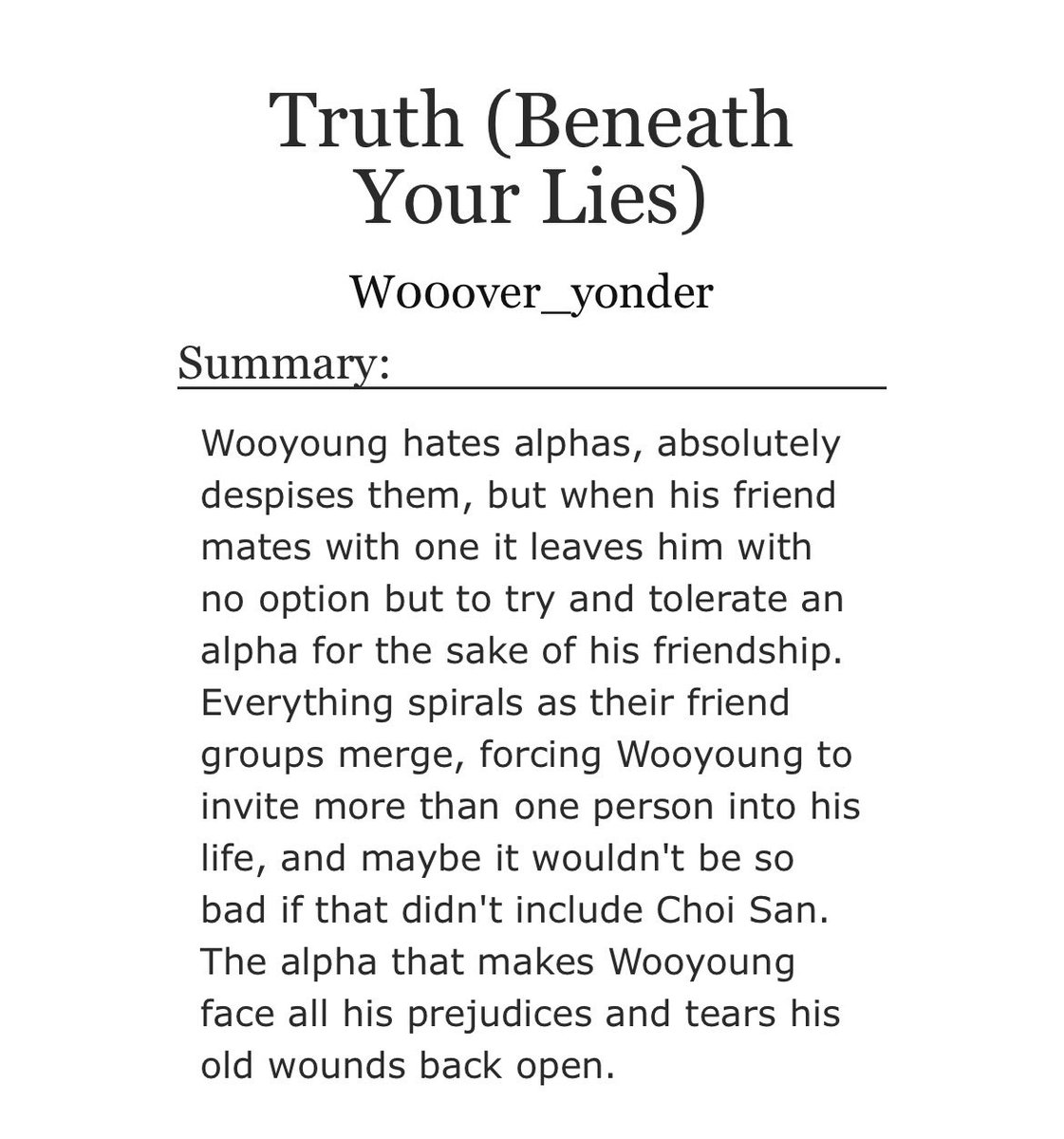 W00_yonder's tweet photo. my pride and joy chapter 26 of Truth has been posted! This chapter is 12.4k words so buckle in guys. I hope you all enjoy it! 

Link: https://t.co/3EMEPjZhYZ https://t.co/D1LCWL5NYe