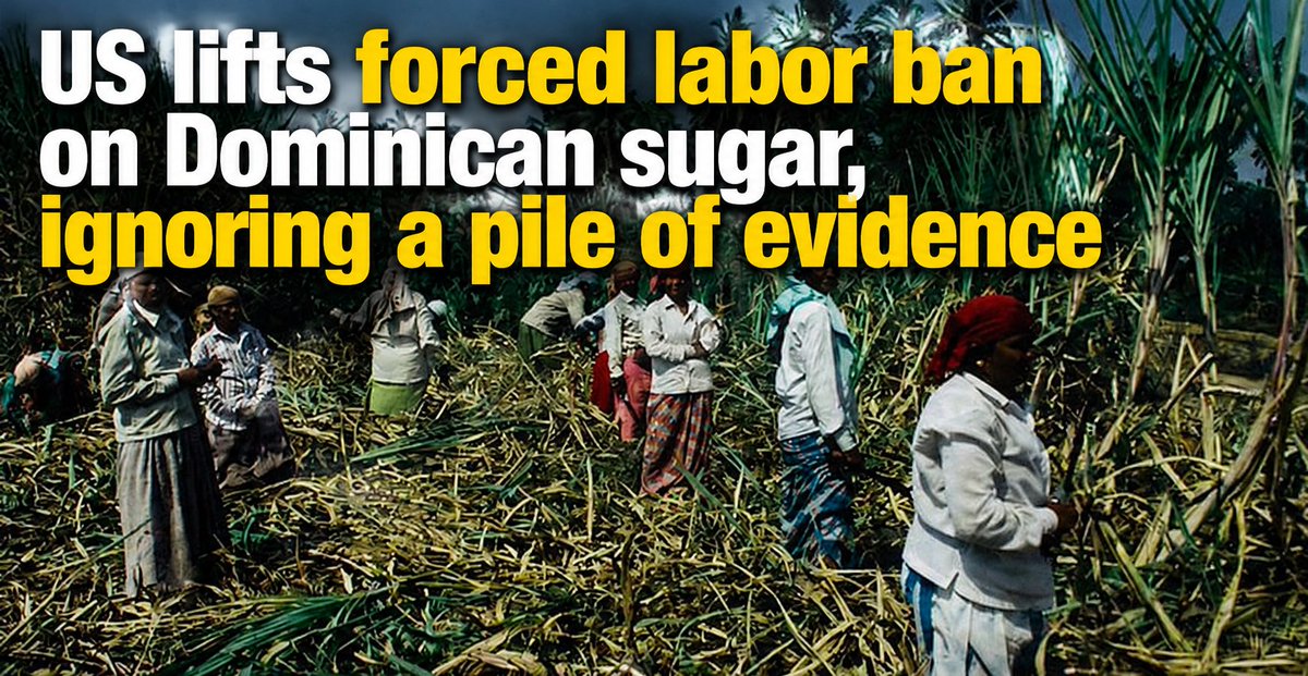 KaylaDavis2000's tweet photo. Trump lifted the forced-labor sugar ban on Central Romana weeks after taking office.

The Fanjul family (Pepe &amp; Alfy) poured $1M+ into his PAC, $413K to the RNC, $250K to Bondi's PAC. ~8,000 Haitian workers still cutting cane for scraps.

This is corruption bought and paid for! https://t.co/r1z76gSxK4