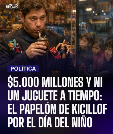 Libernoticia's tweet photo. 💸SOBREPRECIOS EN LA COMPRA DE $5.000 MILLONES EN JUGUETES DE KICILLOF  

➡️La compra quedó bajo cuestionamiento no solo por su costo, sino también por la ejecución... los juguetes destinados a niños bonaerenses no fueron entregados a tiempo debido a demoras administrativas https://t.co/irOs2TQyco