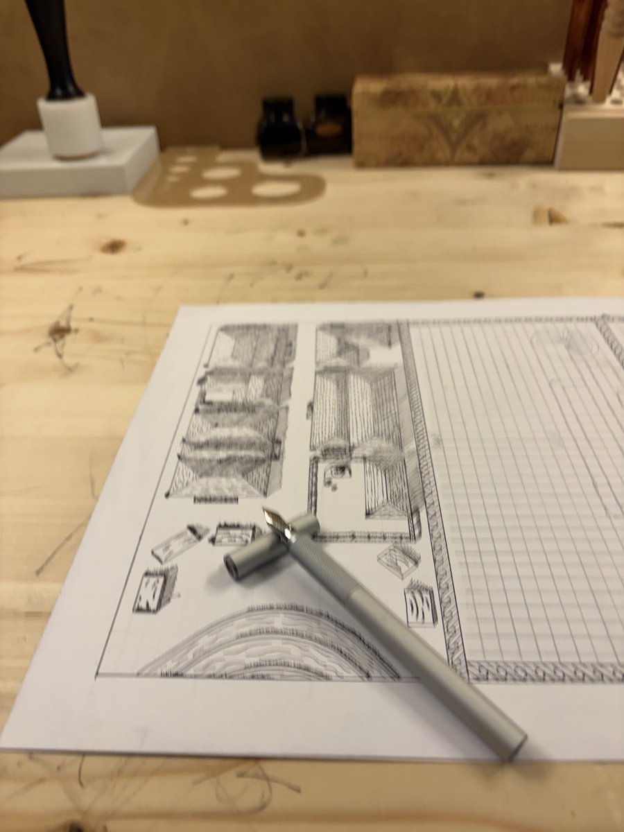 SILASCUSTOMS's tweet photo. I mentioned I tried a new pen for the line work on the map I’m making.  It’s a Mujin aluminum fountain pen.  I actually really like how it makes the map look!
#map #TTRPG #Fantasymaps 
https://t.co/UcwfMTZCTk https://t.co/VGWAwKphrG
