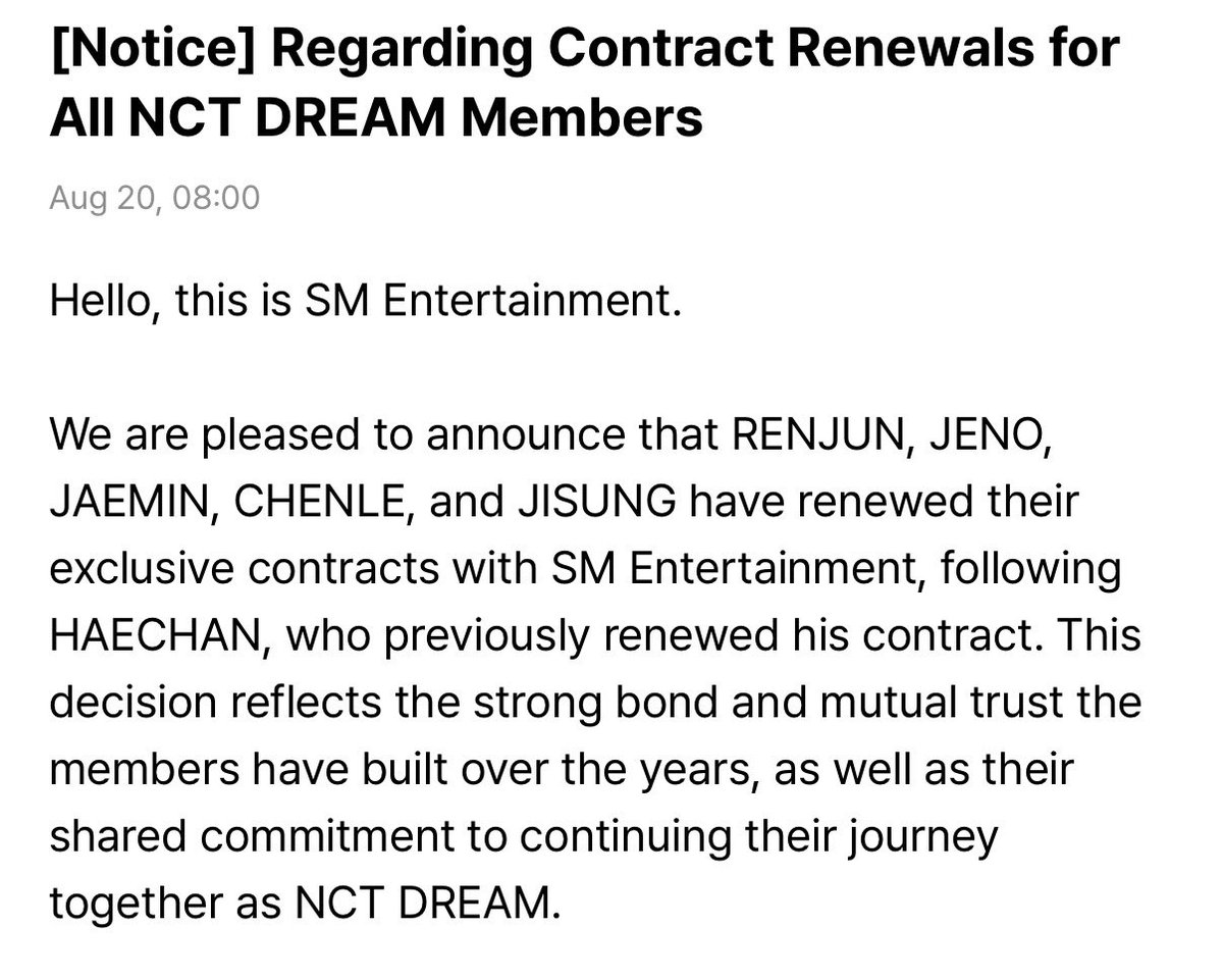 luminajaem's tweet photo. jaemin choosing to renew with sm, and i’ll always support and respect that. i just need sm to treat jaemin better from now on. give him all the opportunities he’s always deserved and let him finally be recognized for everything he’s capable of. he deserves to be valued, supported, and given the chance to do what he wants and show everything he can do☺️💗