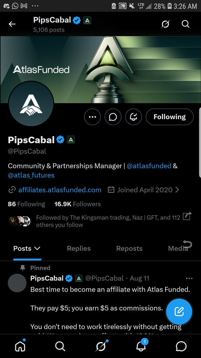 MarhamsFx's tweet photo. @po3_trader_ @atlasfunded @atlas_futures @PipsCabal All tasks done 

@MyNameIsCrayon_

@Traders_MEME

@lilytrades_01

Thanku once again for this opportunity given to us. Trader https://t.co/P114N9ai0m