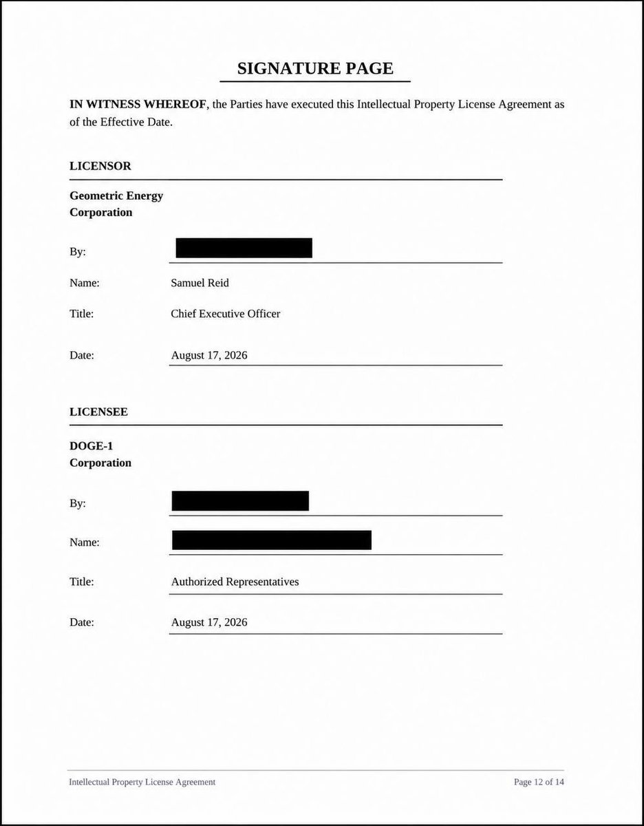 doge1meme's tweet photo. OFFICIAL

The DOGE-1 project holds the rights from Geometric Energy Corporation to use the DOGE-1 name, branding, imagery and IP in connection with the token and DOGE-1 Mission to the Moon.

This isn’t new. The agreement has been in place.

Now, it’s official.

DOGE-1 🚀🌕 https://t.co/e3IzoHLgTC