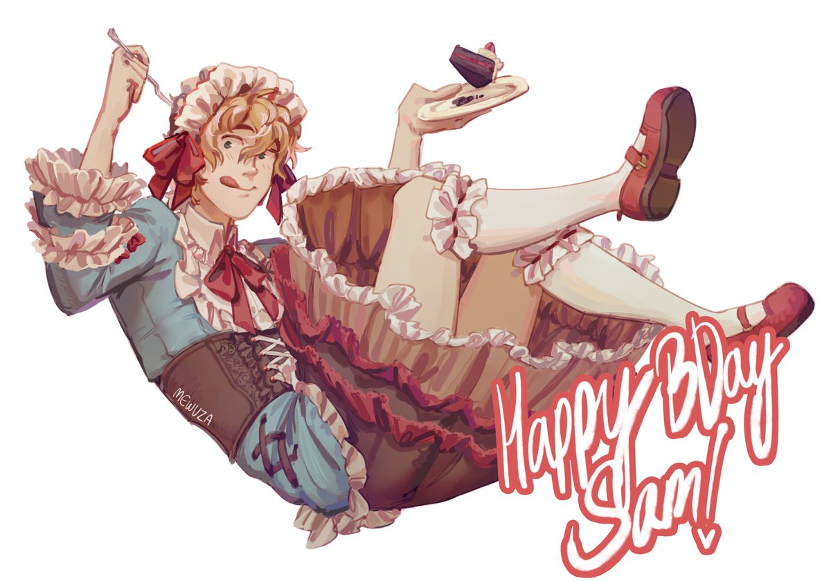 mewuza's tweet photo. (late) birthday art for sam my wife awwwww https://t.co/cnUoWtOndf