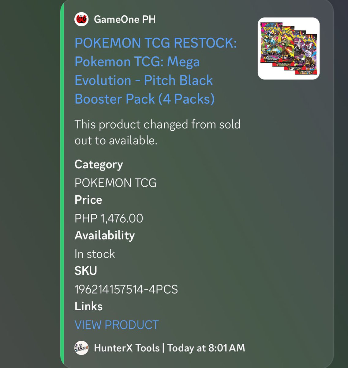 _Kiluwa_'s tweet photo. Hello guys! For sharing lang baka interested kayo.

Monitor for datablitz, gameone etc. Kung pagod na kayo maubusan sa drops/restocks baka makatulong to haha

#pokemon #tcg #riftbound https://t.co/cRN3V6iGQs