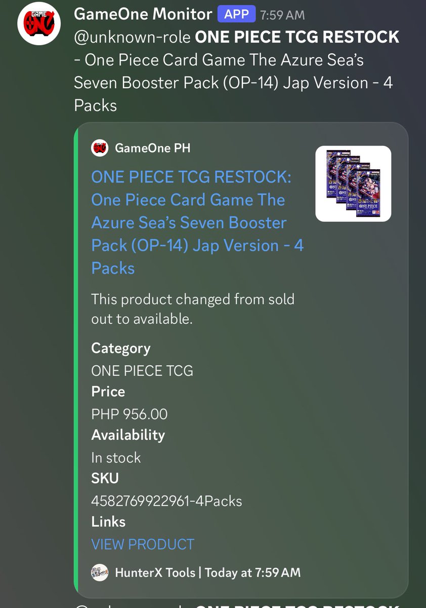_Kiluwa_'s tweet photo. Hello guys! For sharing lang baka interested kayo.

Monitor for datablitz, gameone etc. Kung pagod na kayo maubusan sa drops/restocks baka makatulong to haha

#pokemon #tcg #riftbound https://t.co/cRN3V6iGQs