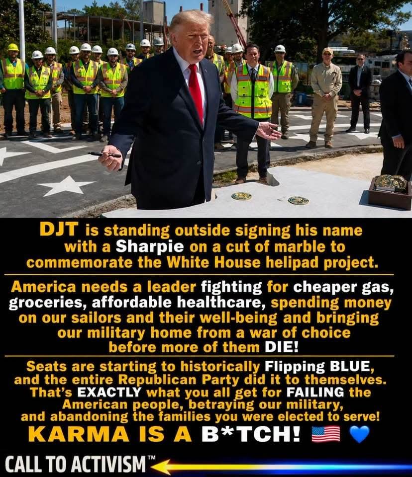 Christo12919382's tweet photo. Somehow, trump is making it worse...Did u see him talking about the helipad & the new grass from Scott's, who BTW contributed to his campaign?
NO ONE GIVES A FUCK!
We want lower gas prices & lower grocery prices & lower energy prices like you promised!
BLUE WAVE ON NOV 3RD FOLKS! https://t.co/KHA0I16txw