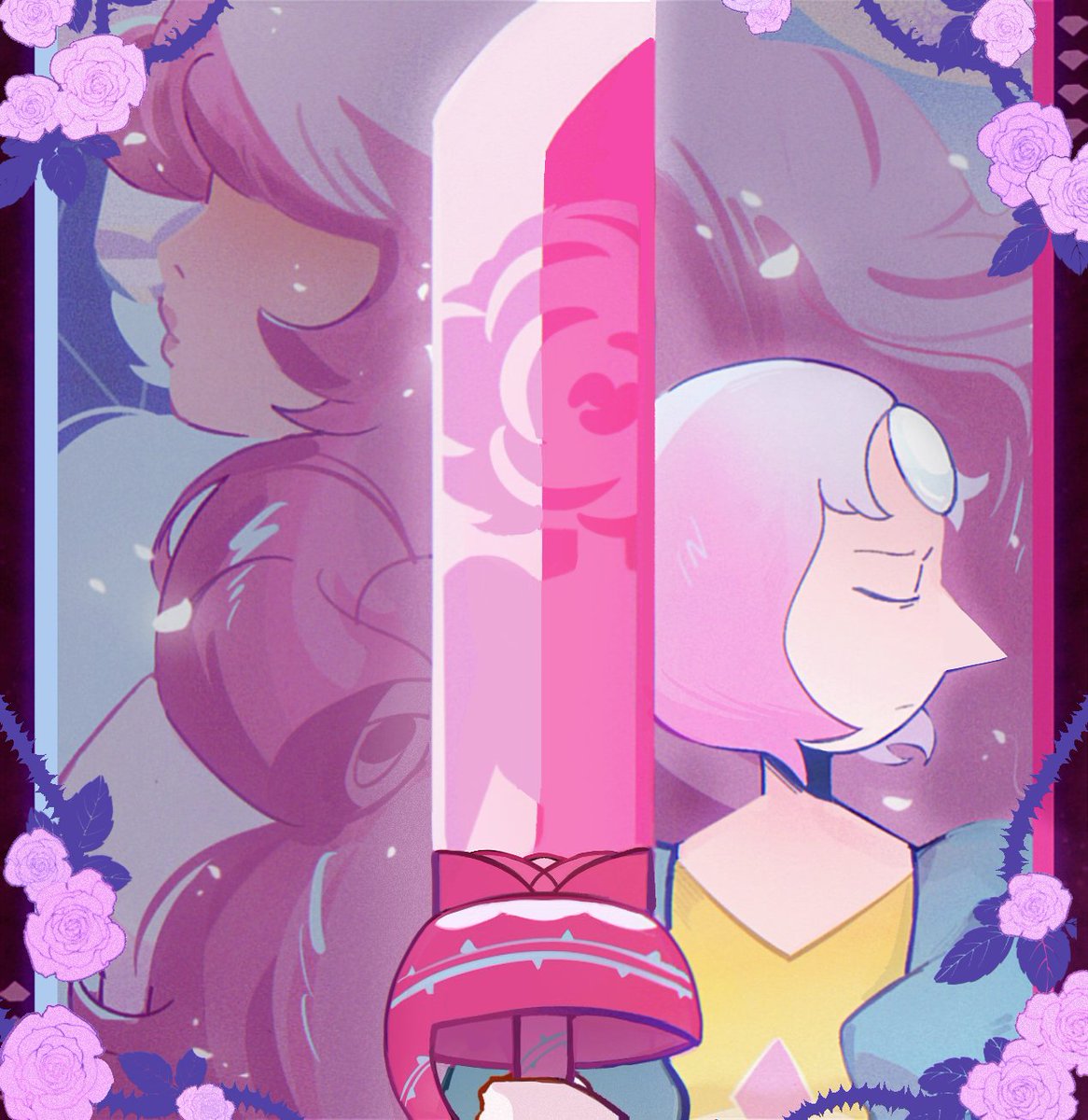 yumohuan's tweet photo. 剑与玫瑰
#rosepearl
#StevenUniverse https://t.co/MubweBv273
