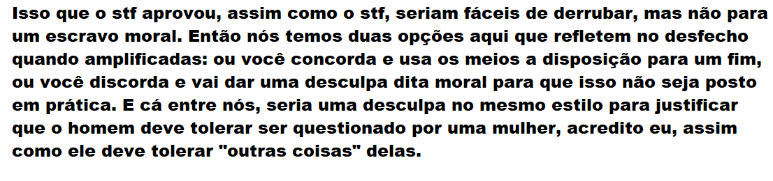 DenethMercy's tweet photo. @tato_rj @eduardoafvieira Deveria existir uma batalha cultural, mas não existe. O que existe é um bando de homem capado por uma cultura que já foi tomada, vivendo de cope, achando que os grilhões é igual e sinônimo de virilidade. https://t.co/CSfYbeYKTk