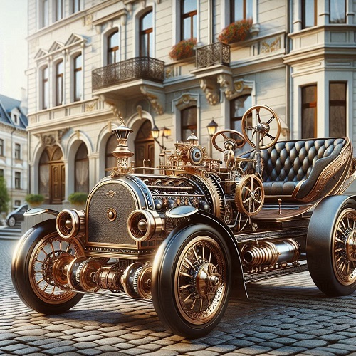 BeachAutomotive's tweet photo. #WeirdStuffWednesday We’re shaking things up today with a look at the wilder side of automotive imagination! 🤯 What’s your verdict on this strange creation? #WeirdCars #AutomotiveDesign #ConceptArt #WildRides #StrangeCars #AIArt #SteamPunk https://t.co/CZNkjAZN0h
