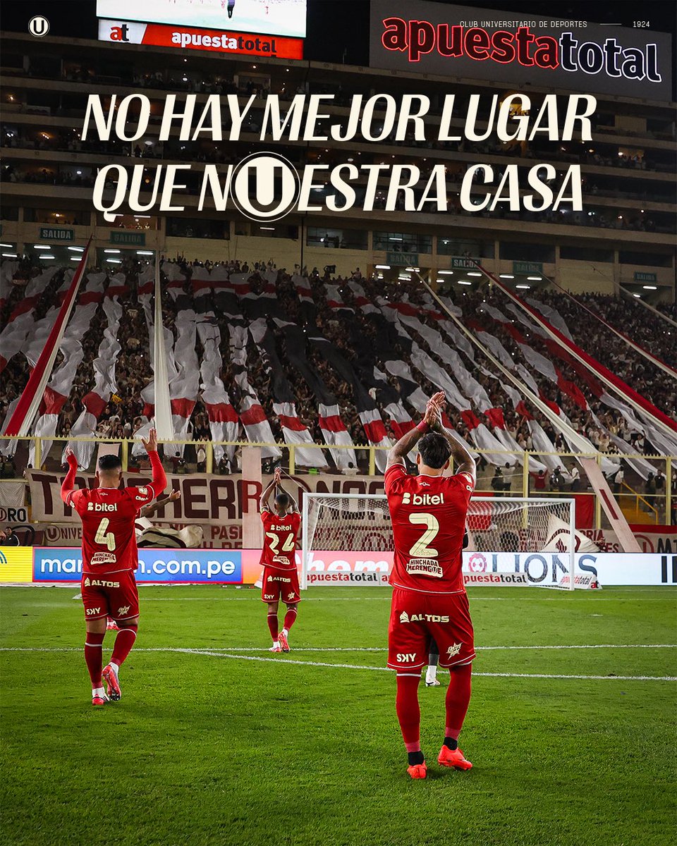 Universitario's tweet photo. 𝗡𝗢 𝗛𝗔𝗬 𝗡𝗔𝗗𝗔 𝗠𝗘𝗝𝗢𝗥 𝗤𝗨𝗘 𝗖𝗔𝗦𝗔 💛🤩

🎟️ ¡Este domingo nos reencontramos en el @Monumental_U_! ▶️ https://t.co/V9pWkXXR72

#UnidosOtraVez
#UnaHistoriaDeGrandeza https://t.co/ZmzNP7TZfU
