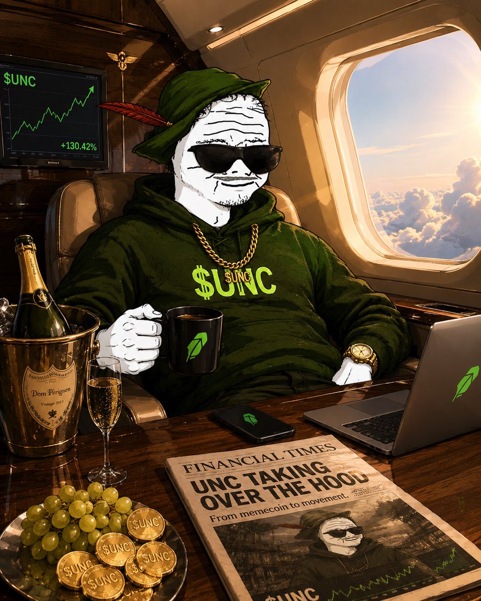 Uncrobinhood's tweet photo. @iamheci $UNC season is loading… 🟢

Don’t sleep on the OG $UNC of Robinhood.

The comeback is just getting started.
https://t.co/0BBxVXs7O7 https://t.co/HywdVMLdKC