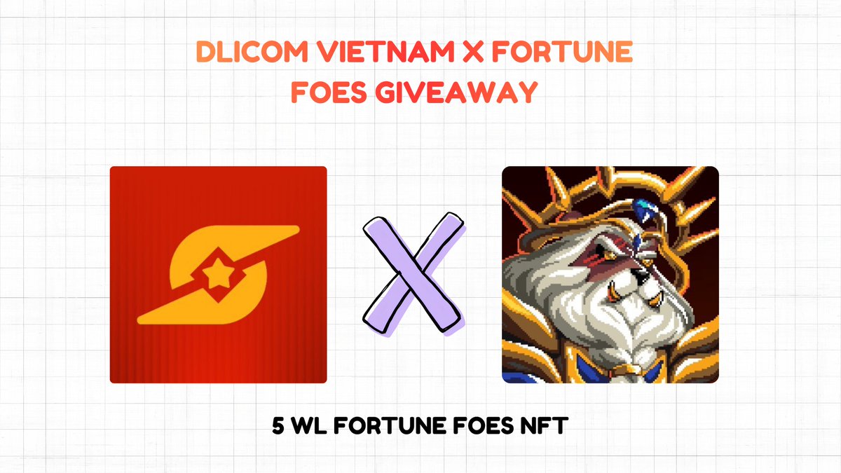 dlicom_vn's tweet photo. 🔥 DLICOM VIETNAM × FORTUNE FOES GIVEAWAY 🐻🐂

Dlicom Việt Nam mang đến 5 WL từ @FortuneFoes cho cộng đồng! 🎁

Fortune Foes là GameFi kết hợp gameplay Bears vs Bulls với biến động thị trường crypto theo thời gian thực, và đang được xây dựng để tích hợp với Robinhood.

📝 Cách tham gia:

1. Like & Repost bài viết này
2. Follow @dlicom_vn & @FortuneFoes
3. Tạo profile tại Fortune Foes bằng chính ví tham gia Giveaway tại https://t.co/oBpPTwqE75 (bắt buộc từ phía project 😭😭)
4. Comment ví EVM + tag 2 người bạn

⏰ Kết quả: 20:00, Chủ Nhật tuần này

Good luck frens!