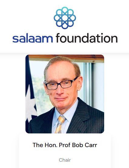 DrDavidAdlerX's tweet photo. @AustralianJA Whoops. Old Bob Carr keeps forgetting to declare this relevant interest when we does his anti Israel trash talking. https://t.co/ipTQUAp3m6