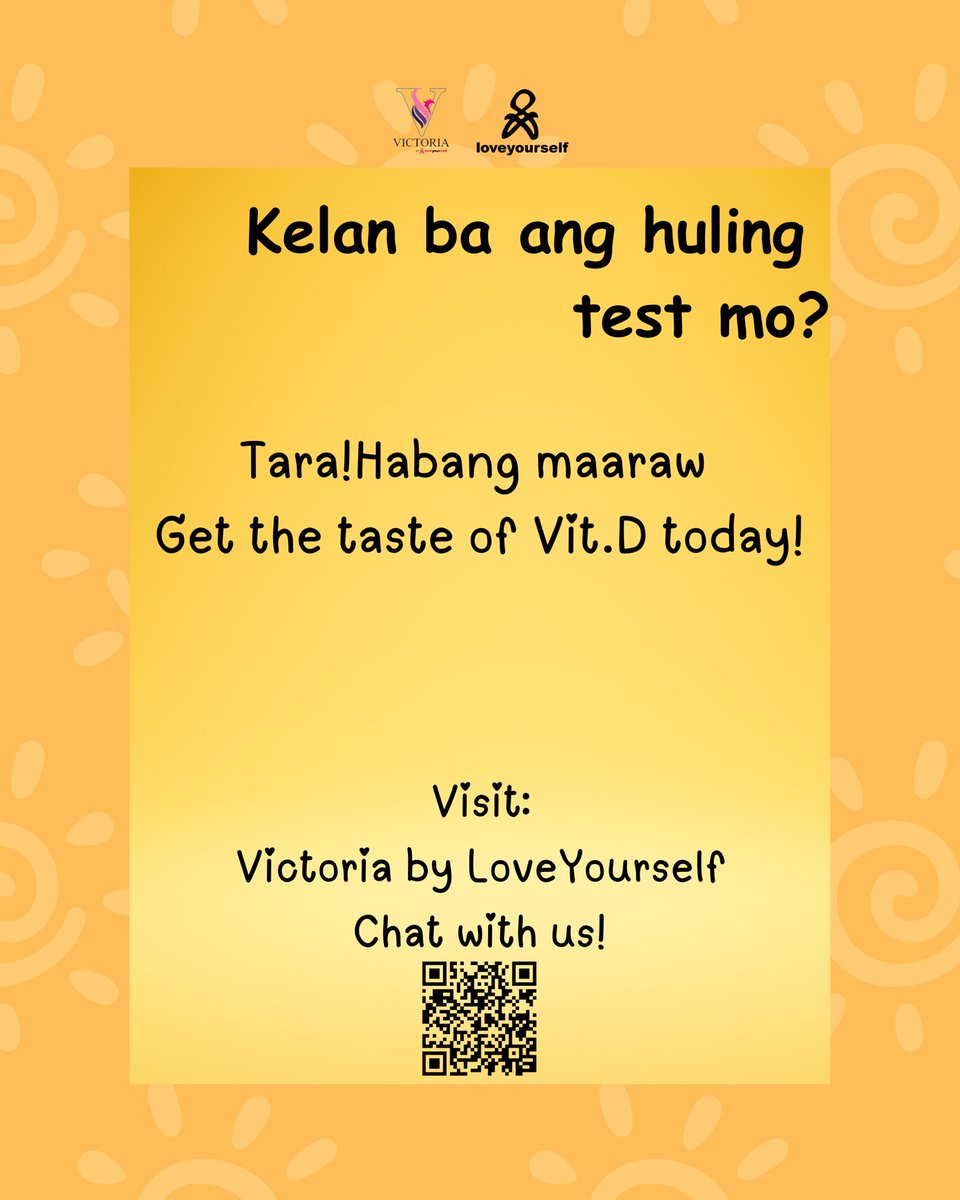 GenesisGelo's tweet photo. ☀️ Kelan ang huling HIV test mo? 👀
Maaraw today—tara, get your dose of Vit. D! 😎🌤️
And while you’re at it, check your HIV status, too! 🧪💜
Free & confidential HIV testing at Victoria by LoveYourself – Pasay.
#GetTested #KnowYourStatus #VictoriaByLoveYourself https://t.co/E2U6KDvzO3