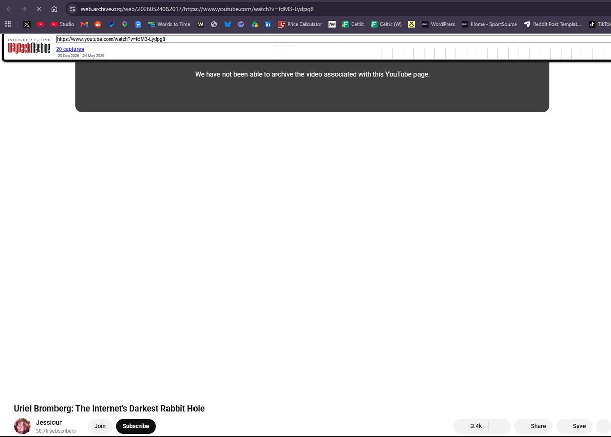 jjessicur's tweet photo. I HAVE HAD A VIDEO STOLEN BY ANOTHER CHANNEL, LITERALLY.

I'm a journalist and the subject of one of my videos (a stalker) has stolen my video and reuploaded it. But not in the traditional sense; they literally stole the link, the views, etc.

 WB Machine proof 🔽
 
@TeamYouTube https://t.co/ALdh9eoRfD