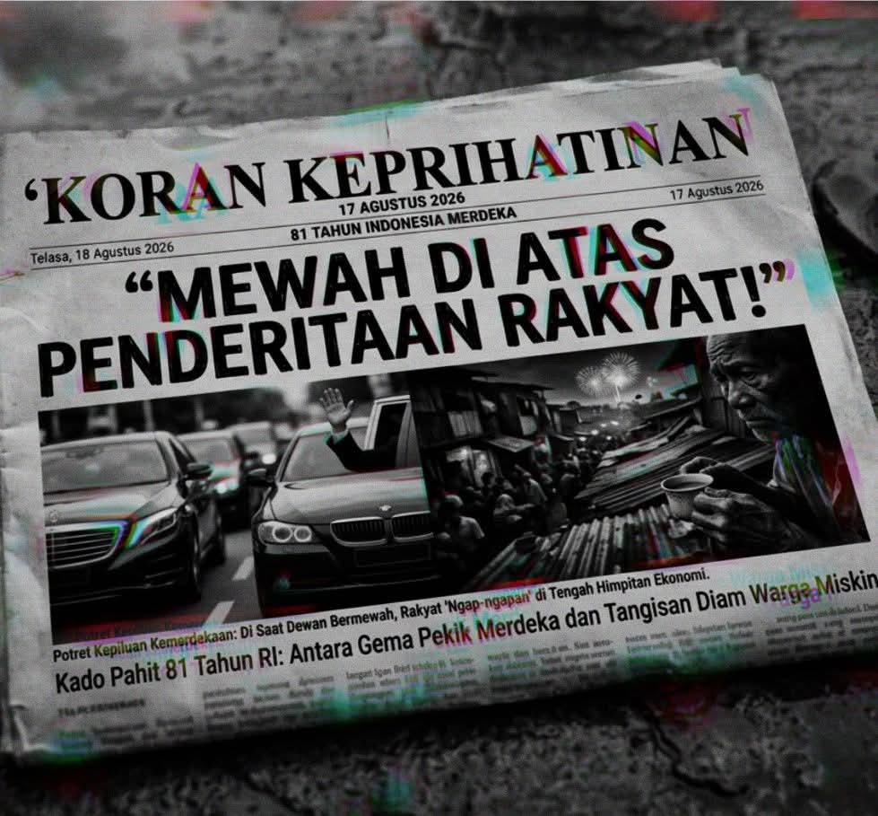 PngAdilnR4kyt's tweet photo. NEPALKAN ANGGOTA DEWAN BANGSAT...

81 TAHUN INDONESIA MERDEKA, KETIKA WAKIL RAKYAT BAHAGIA DIATAS PENDERITAAN RAKYAT YANG SEDANG NGAP-NGAPAN....‼️

#DiManaIjazahAsliSMAGibran
#DiManaIjazahAsliSMAGibran
🆘🆗 https://t.co/UuTfmuifPv