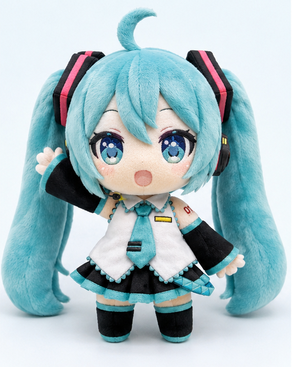 takepon_tw's tweet photo. ㊗初音ミクちびキャラぬいぐるみ
ピアプロリンクで許可が下りたのでGOサイン出そうかな…チャッピー先生の完成予想図がすごいことに https://t.co/SyjM9hqJbq
