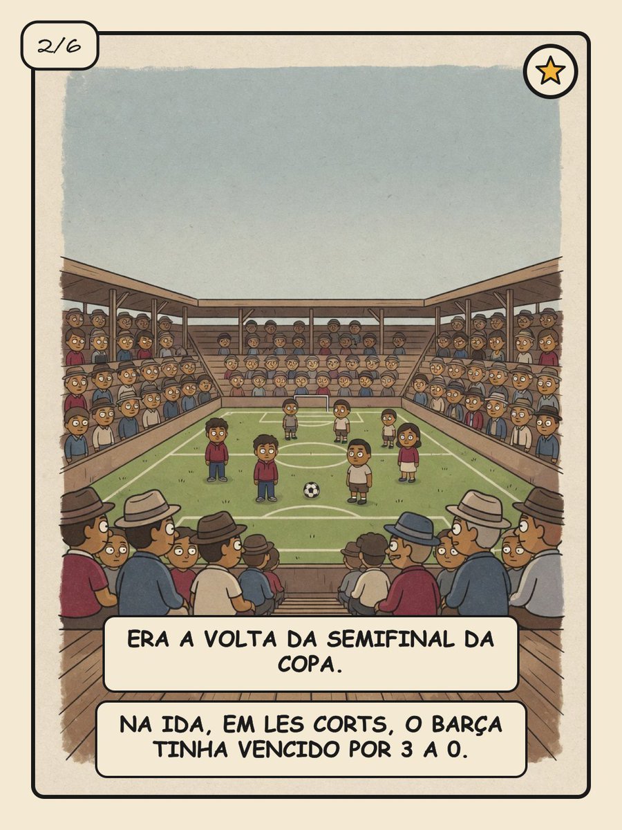 devblaugrana's tweet photo. O dia em que o Barça levou 11 do Real Madrid

Em 13 de junho de 1943, o Real Madrid venceu o Barcelona por 11 a 1 na volta da semifinal da Copa. Na ida, em Les Corts, o Barça tinha vencido por 3 a 0. No intervalo já era 8 a 0. Jogadores do Barcelona contaram depois que receberam uma visita no vestiário antes do jogo; não há prova documental disso, e há versões de que a visita foi aos dois vestiários e só sobre conduta. Oitenta anos depois, as versões ainda não fecham. Salva pra conhecer a história inteira. 🔵🔴

#Barcelona #Barça #RealMadrid #ElClasico #historiadofutebol #futebol #sagafut