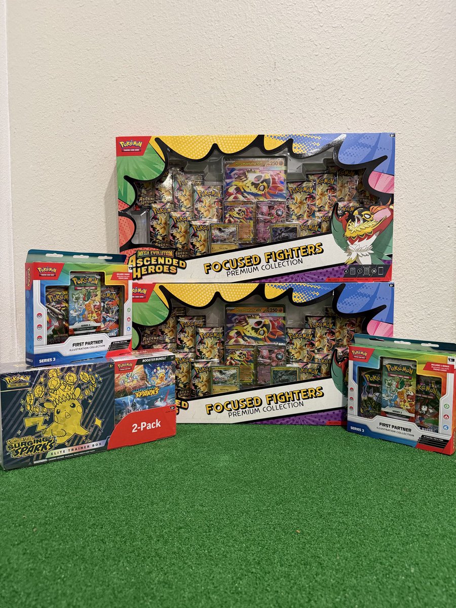 TheDudeTCG's tweet photo. ✨Focused Partners✨ 
 
💺 73 Spots
👉 $10 per Spot 

🥇- 2x Focused Fighters Boxes + 2x First Partner Series 3 boxes 

🥈- Surging Sparks ETB Bundle 

🎡 of ☠️ Live on Twitch 

1 FREE spot giveaway to a claimer who RTs post

⬇️ Comment below to claim ⬇️ 

*Shipped + Insured US Only*