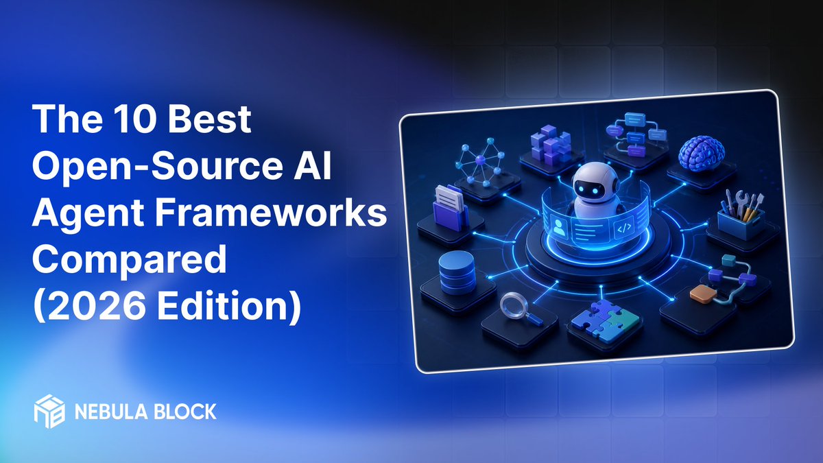 nebulablockdata's tweet photo. We tested 10 open-source agent frameworks so you don't have to. 😎🧐

From orchestration to tooling to production-readiness — here's how they really stack up in 2026. Full comparison in the article. 

🔗https://t.co/8WG4wm9ecJ

#AIAgents #OpenSource #EnterpriseAI #NebulaBlock https://t.co/qgVYRy6jqp