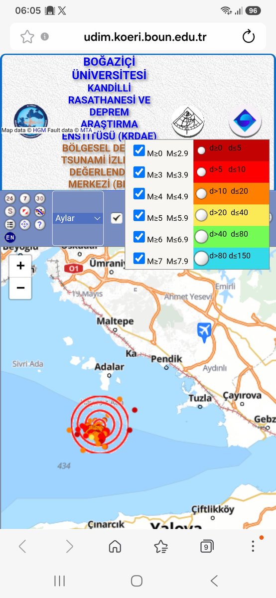 akyol_adnan's tweet photo. @Selcuk Dün 16.40dan beri Marmara denizinde çok sayıda yer sarsıntısı tepit edilmiş. Hafazanallah.
Bu konuyla ilgilenen ekip kurulsa da biz de uyuyabilsek. Allah muvaffak etsin. https://t.co/UKCnbKpVQ5
