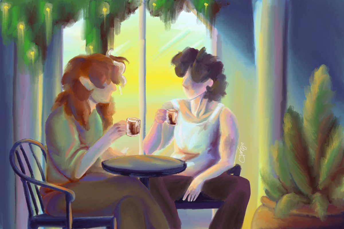 SaltyNoo0dles's tweet photo. Morning coffee in the garden
-
-
-
(Tried a different brush) 
#TheFlight #Megiibyte #AimseyTV https://t.co/iTIzKcD5XF