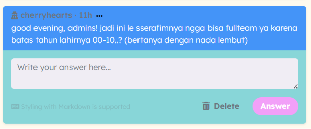 cherryaside's tweet photo. Semoga bisa dimengerti yaa, sender (menjawab dengan nada lembut). :> https://t.co/ORPdWLgfF0