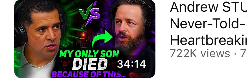 OwenBenjamin's tweet photo. I’ve know about Andrew Wilson for a while now. When I found out the actual truth about the other man’s dead son that he uses for clout, I felt morally obligated to tell the story.

“How low can you get using the story of a man’s dead son for clicks” people have said to me.

I am not on YouTube and I’m not monetized on Twitter. I have 0 financial incentive to just rage bait. My income and career is 100% reliant on my content quality and reputation with my audience. 

Andrew on the other hand uses this tragedy for clicks. And the story is so so so sad. The boy had an actual father who wanted his son back.