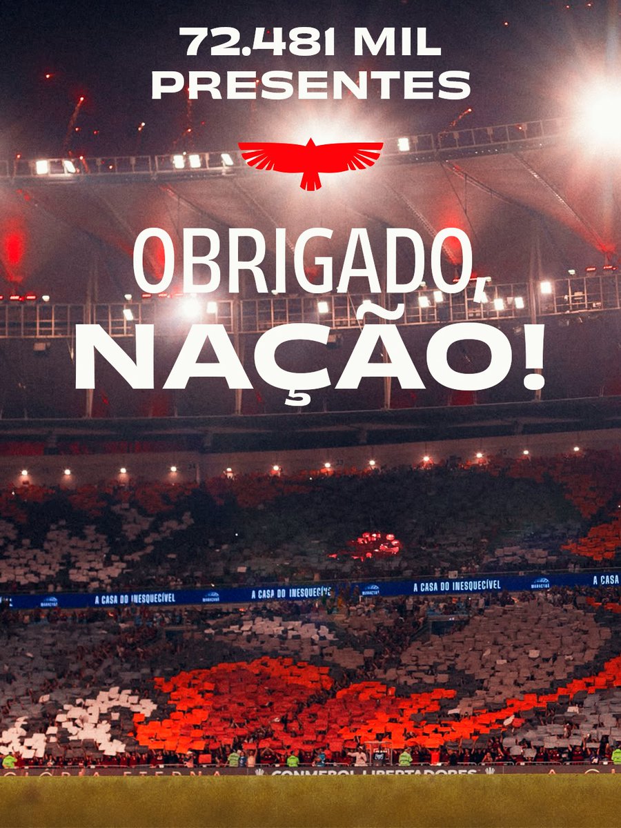 Flamengo's tweet photo. 𝐉𝐮𝐧𝐭𝐨𝐬 𝐬𝐨𝐦𝐨𝐬 𝐦𝐚𝐢𝐬 𝐟𝐨𝐫𝐭𝐞𝐬. 

Seguimos pelo Penta. Por nós, pelos nossos. Sempre! https://t.co/FEtzKRn4su